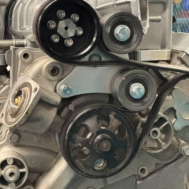 supercharged engine pullies
