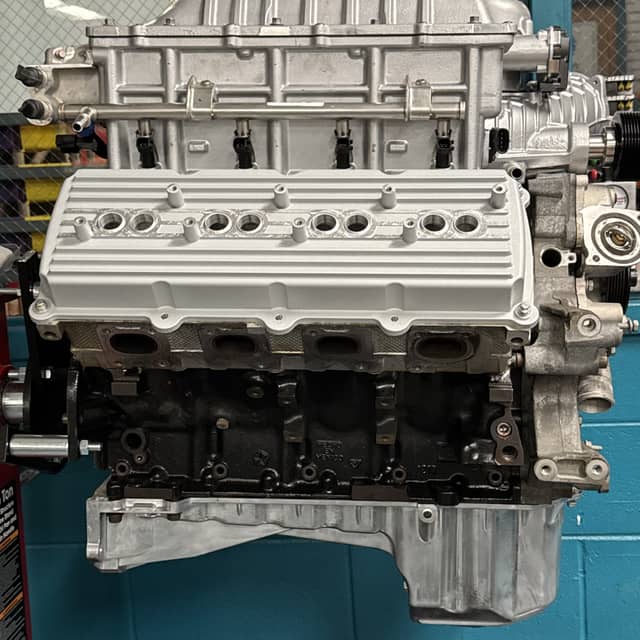 supercharged engine side